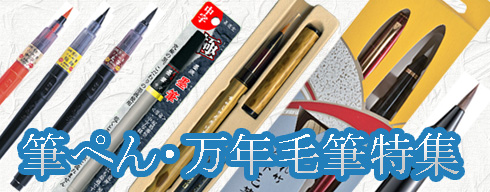 書画用品に精通した筆墨メーカーが造る筆ぺん・万年毛筆。普及タイプからご贈答用まで、用途に合わせてお選び頂ける品揃えです。